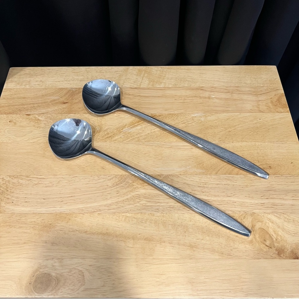 Vintage EKCO Corsair Stainless Steel serving spoons lot of 2